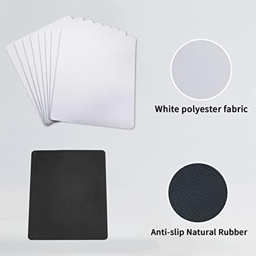 100 PCS White Mouse Pad for Heat Transfer, Bulk Mousepad for Heat Press Printing Crafts Custom Photos Non Slip Bottom 24x20x0.2CM - Image 2