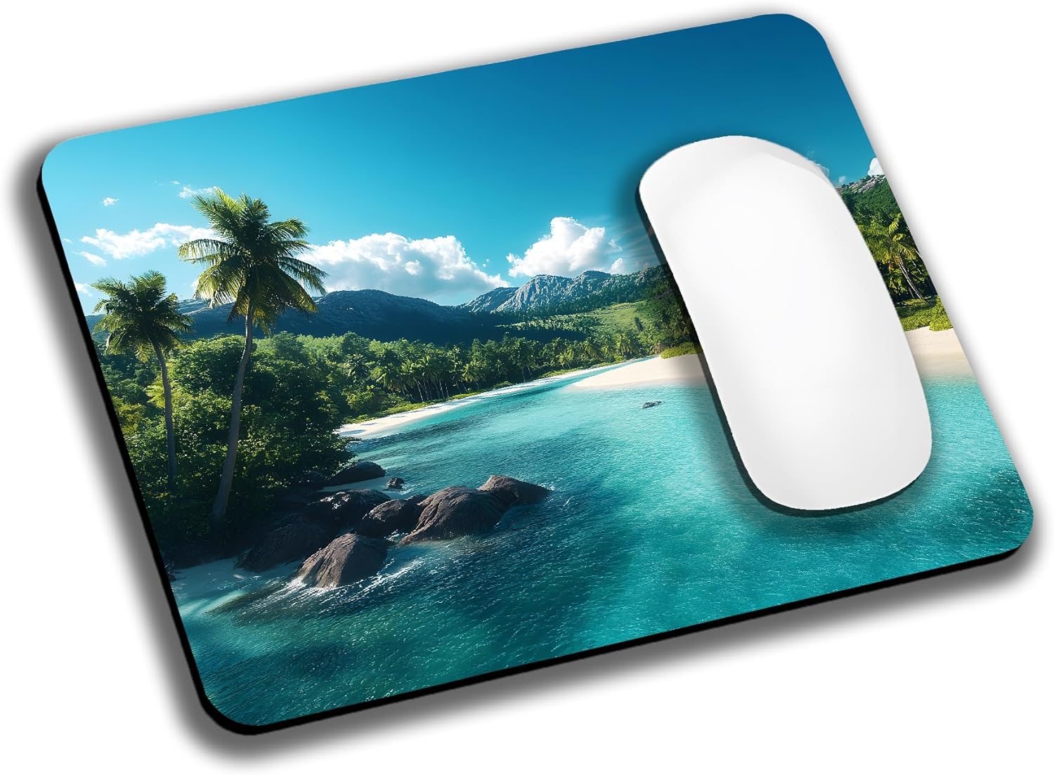 Aesthetics Misty Forest Mountain Mouse Pads for Desk, Portable Wireless Computer Mouse pad Small Design with Women, Non-Slip Rubber Base Laptop Mousepad 9.5" x 7.9" Smooth Surface for Office & Travel - Image 7