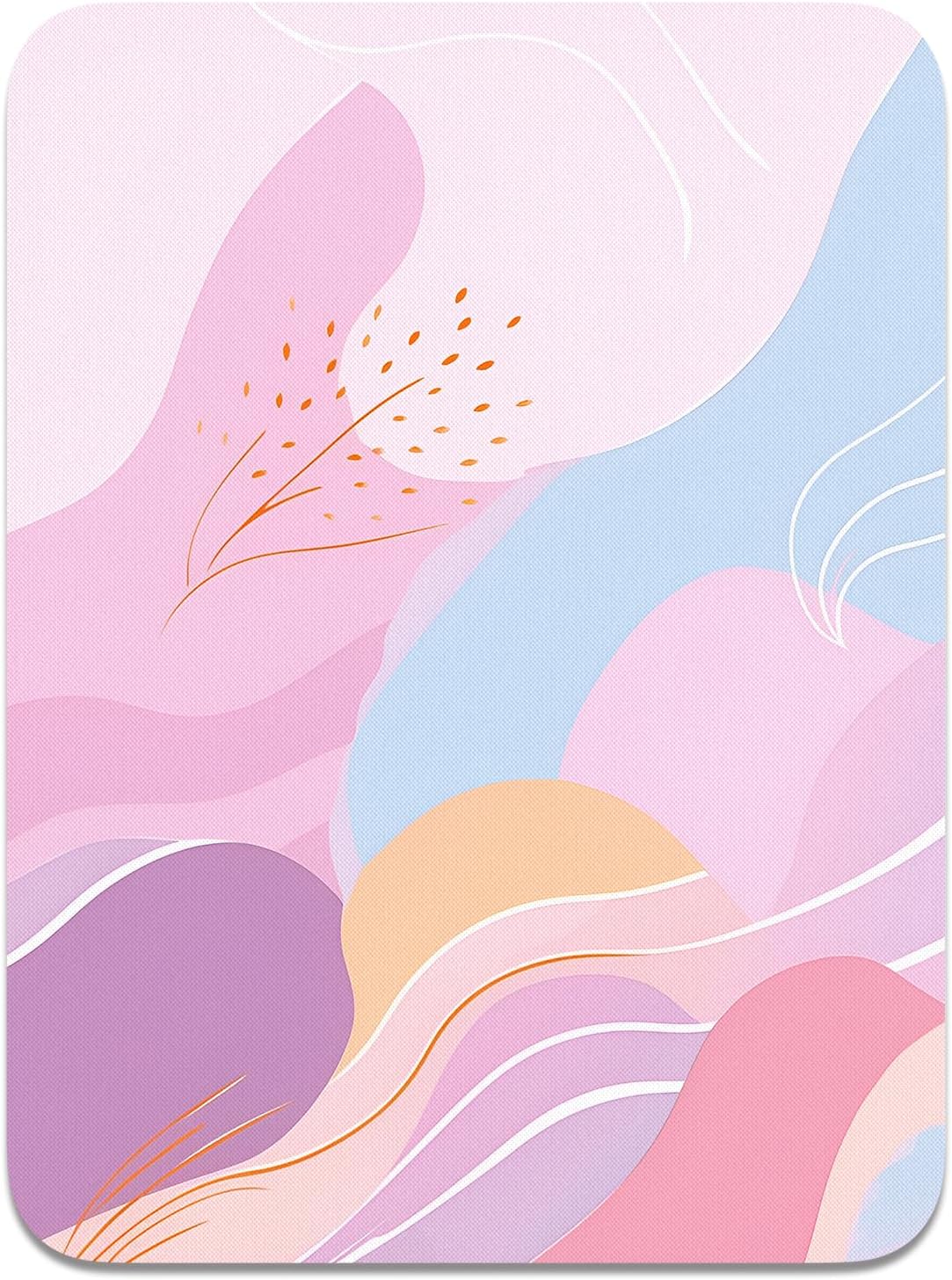 Atufsuat Small Mouse Pad, Mini Mouse Pad 6 x 8 In, Thick Rubber Waterproof Mouse Mat, Cute Mousepad for Women Men Kids Wireless Mouse Mini Laptops Keyboard Tray Home Office Travel, Floral Pink Flowers - Image 54