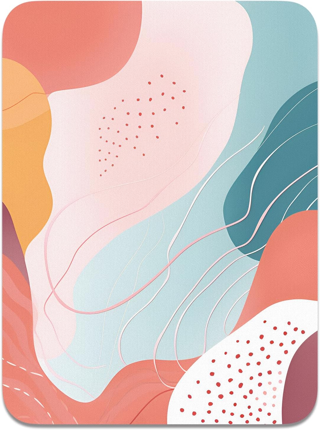 Atufsuat Small Mouse Pad, Mini Mouse Pad 6 x 8 In, Thick Rubber Waterproof Mouse Mat, Cute Mousepad for Women Men Kids Wireless Mouse Mini Laptops Keyboard Tray Home Office Travel, Floral Pink Flowers - Image 9