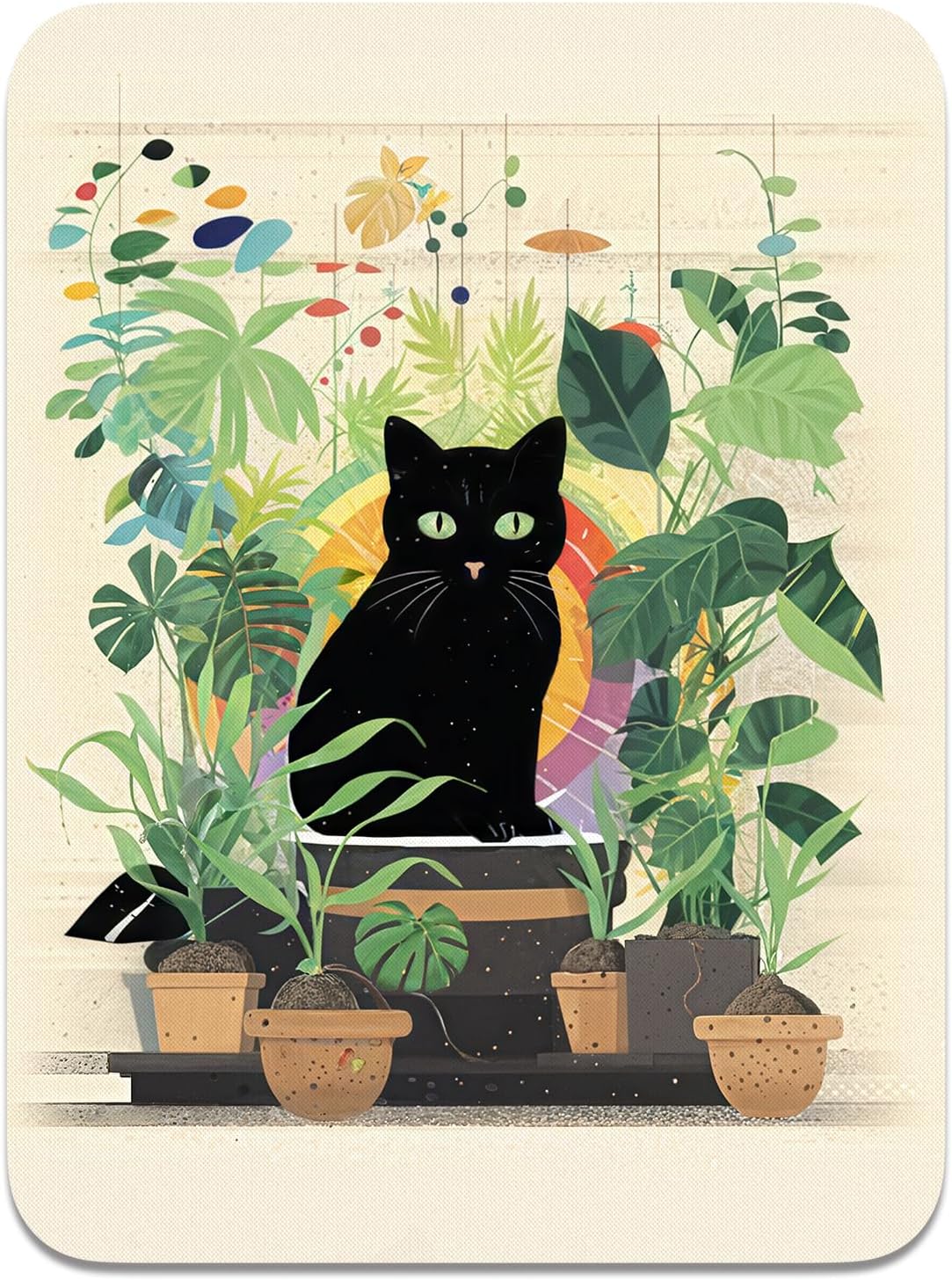 Atufsuat Small Mouse Pad, Mini Mouse Pad 6 x 8 In, Thick Rubber Waterproof Mouse Mat, Cute Mousepad for Women Men Kids Wireless Mouse Mini Laptops Keyboard Tray Home Office Travel, Floral Pink Flowers - Image 42