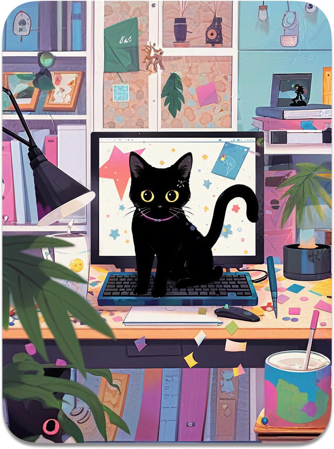 Atufsuat Small Mouse Pad, Mini Mouse Pad 6 x 8 In, Thick Rubber Waterproof Mouse Mat, Cute Mousepad for Women Men Kids Wireless Mouse Mini Laptops Keyboard Tray Home Office Travel, Floral Pink Flowers - Image 51