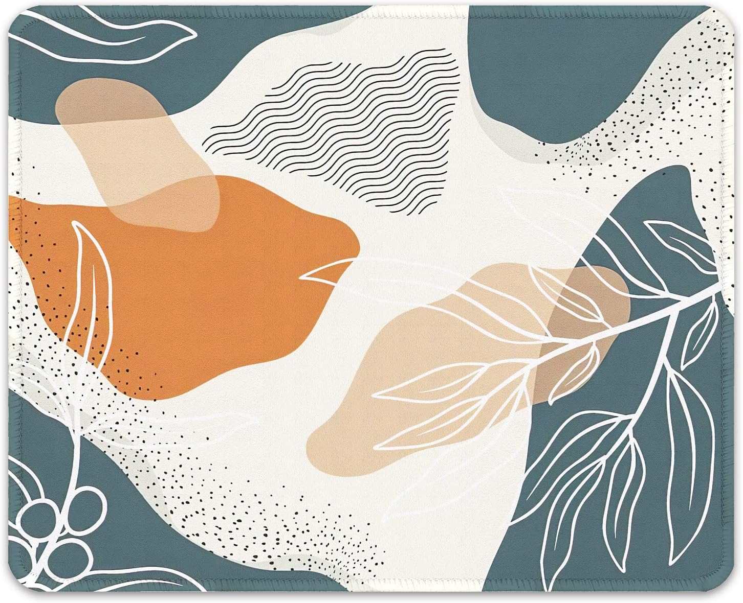 Auhoahsil Mouse Pad, 12 x 10 in Summer Beach Theme Computer Mouse Pad for Desk, Premium-Textured Non-Slip Rubber Stitched Edges Waterproof Square Gaming Mouse Mat for Gaming Work Wireless Mice, Blue - Image 22