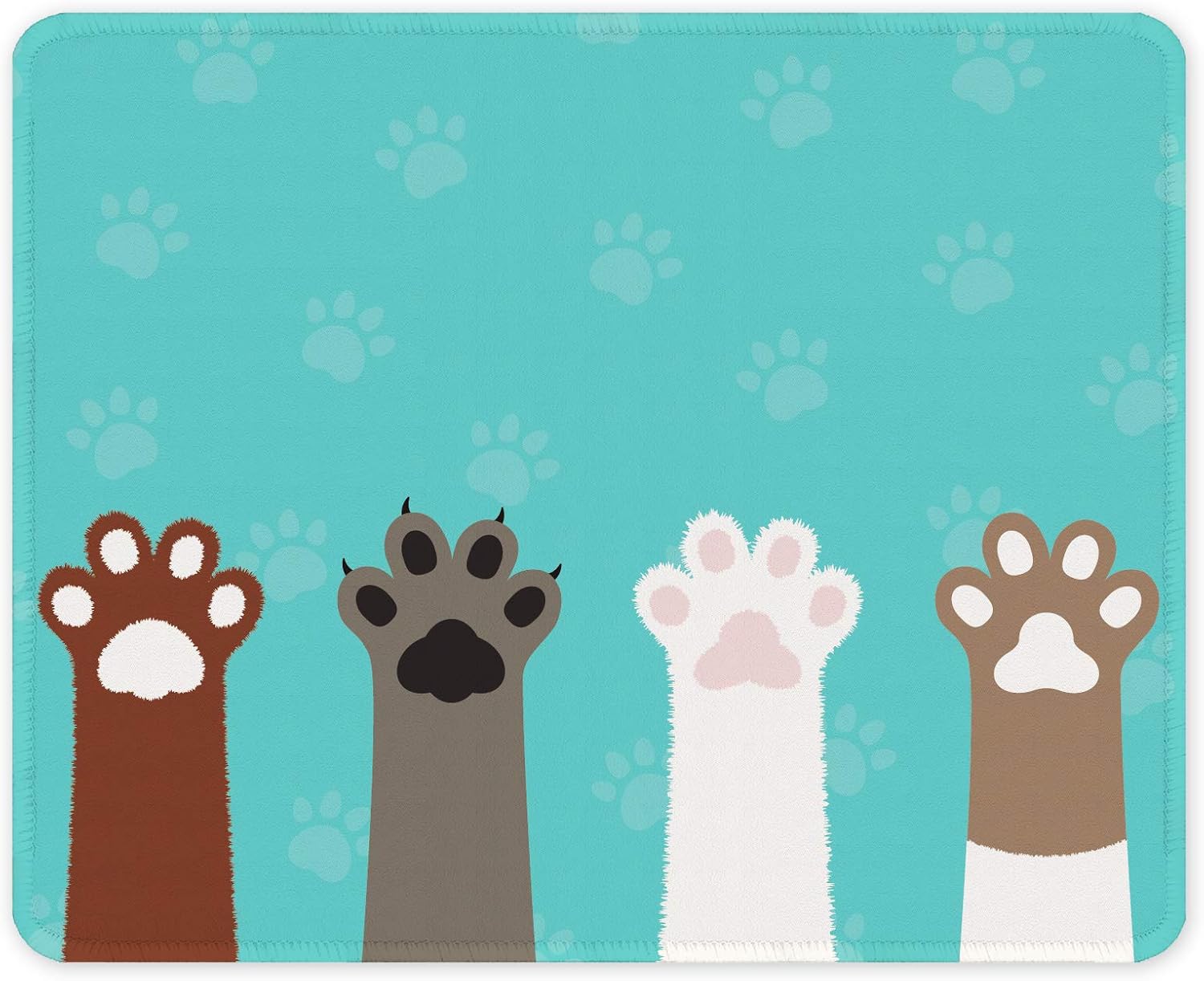 Auhoahsil Mouse Pad, 12 x 10 in Summer Beach Theme Computer Mouse Pad for Desk, Premium-Textured Non-Slip Rubber Stitched Edges Waterproof Square Gaming Mouse Mat for Gaming Work Wireless Mice, Blue - Image 29