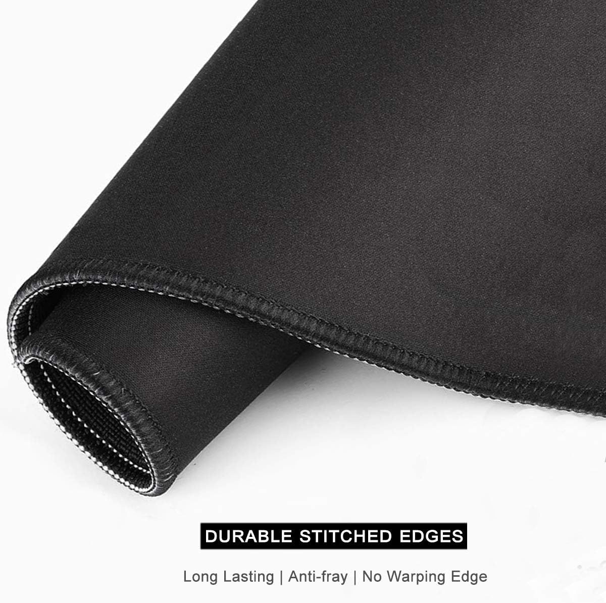 Auhoahsil Mouse Pad, 12 x 10 in Summer Beach Theme Computer Mouse Pad for Desk, Premium-Textured Non-Slip Rubber Stitched Edges Waterproof Square Gaming Mouse Mat for Gaming Work Wireless Mice, Blue - Image 6