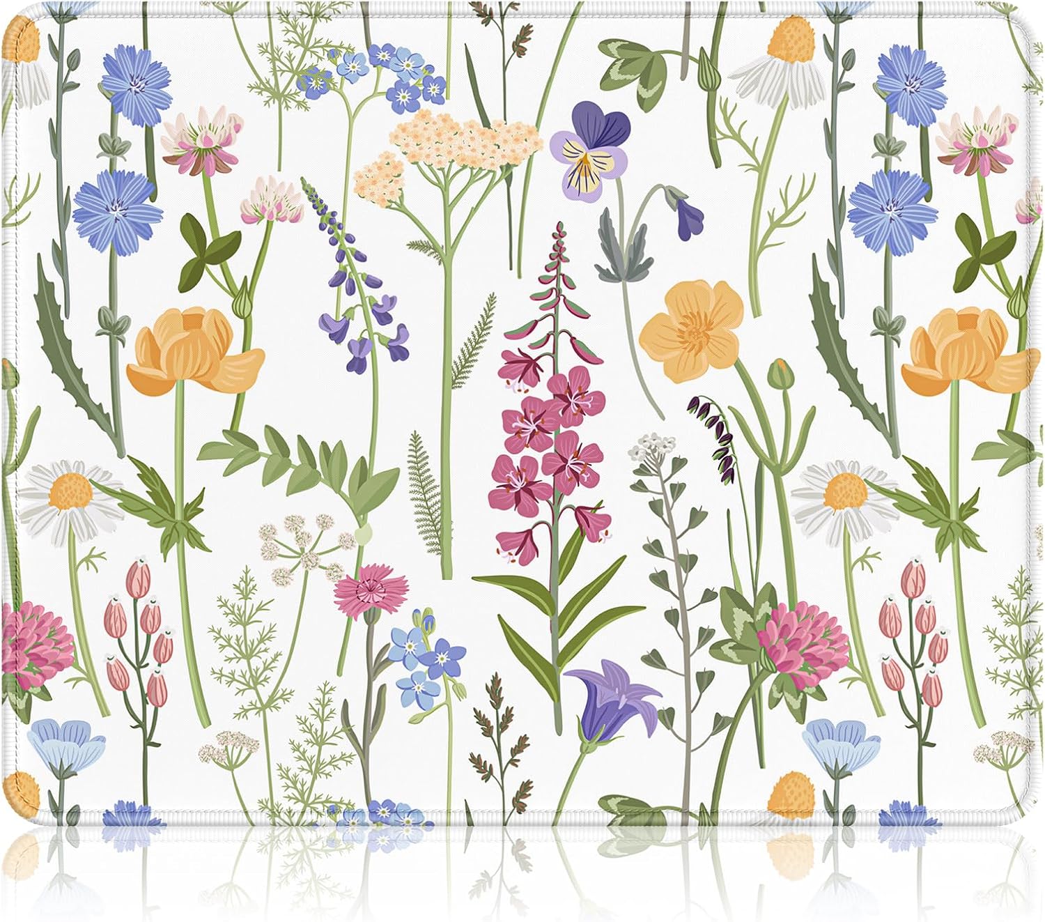 Auhoahsil Mouse Pad, 12 x 10 in Summer Beach Theme Computer Mouse Pad for Desk, Premium-Textured Non-Slip Rubber Stitched Edges Waterproof Square Gaming Mouse Mat for Gaming Work Wireless Mice, Blue - Image 15