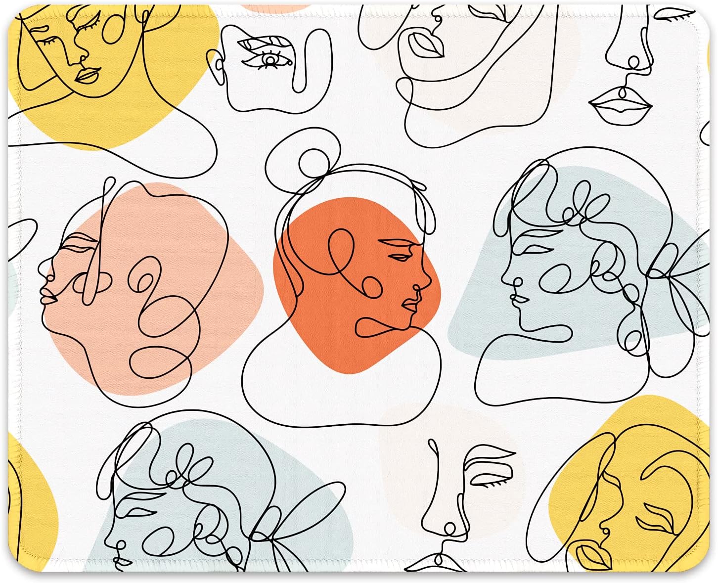 Auhoahsil Mouse Pad, 12 x 10 in Summer Beach Theme Computer Mouse Pad for Desk, Premium-Textured Non-Slip Rubber Stitched Edges Waterproof Square Gaming Mouse Mat for Gaming Work Wireless Mice, Blue - Image 21