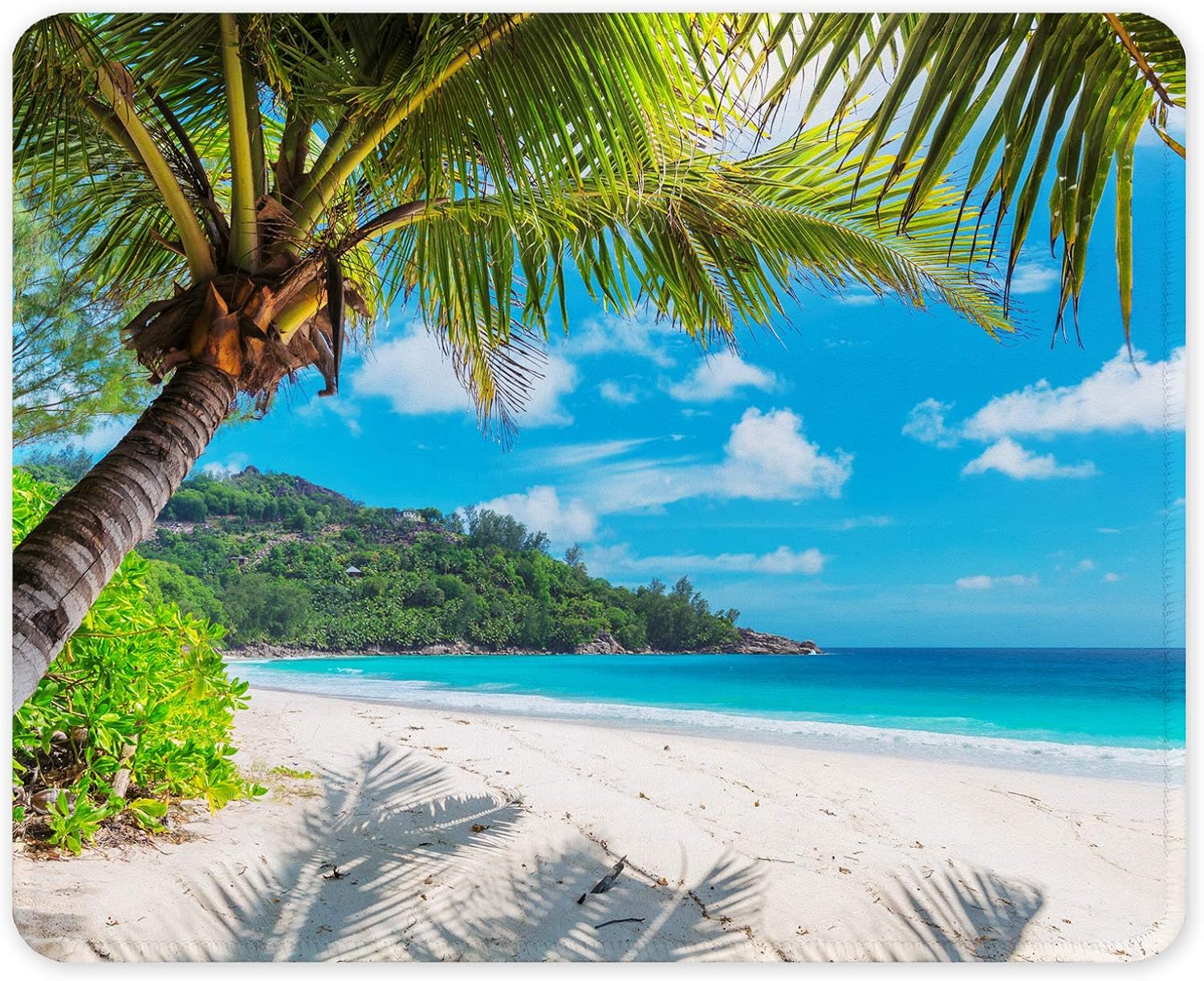 Auhoahsil Mouse Pad, 12 x 10 in Summer Beach Theme Computer Mouse Pad for Desk, Premium-Textured Non-Slip Rubber Stitched Edges Waterproof Square Gaming Mouse Mat for Gaming Work Wireless Mice, Blue - Image 12