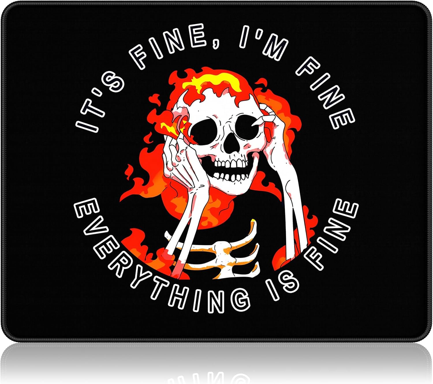 Auhoahsil Mouse Pad, 12 x 10 in Summer Beach Theme Computer Mouse Pad for Desk, Premium-Textured Non-Slip Rubber Stitched Edges Waterproof Square Gaming Mouse Mat for Gaming Work Wireless Mice, Blue - Image 9