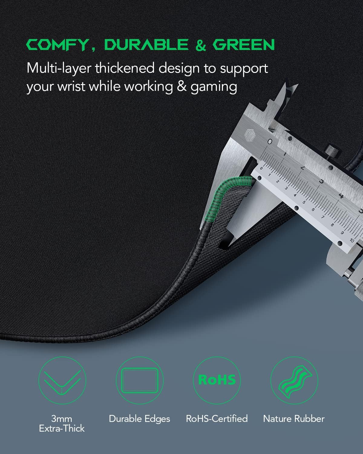 Black Shark Gaming Mouse Pad Desk Mat 47.2” x 23.6 Bluetooth Active Noise Cancelling Headphones Wireless - Image 4