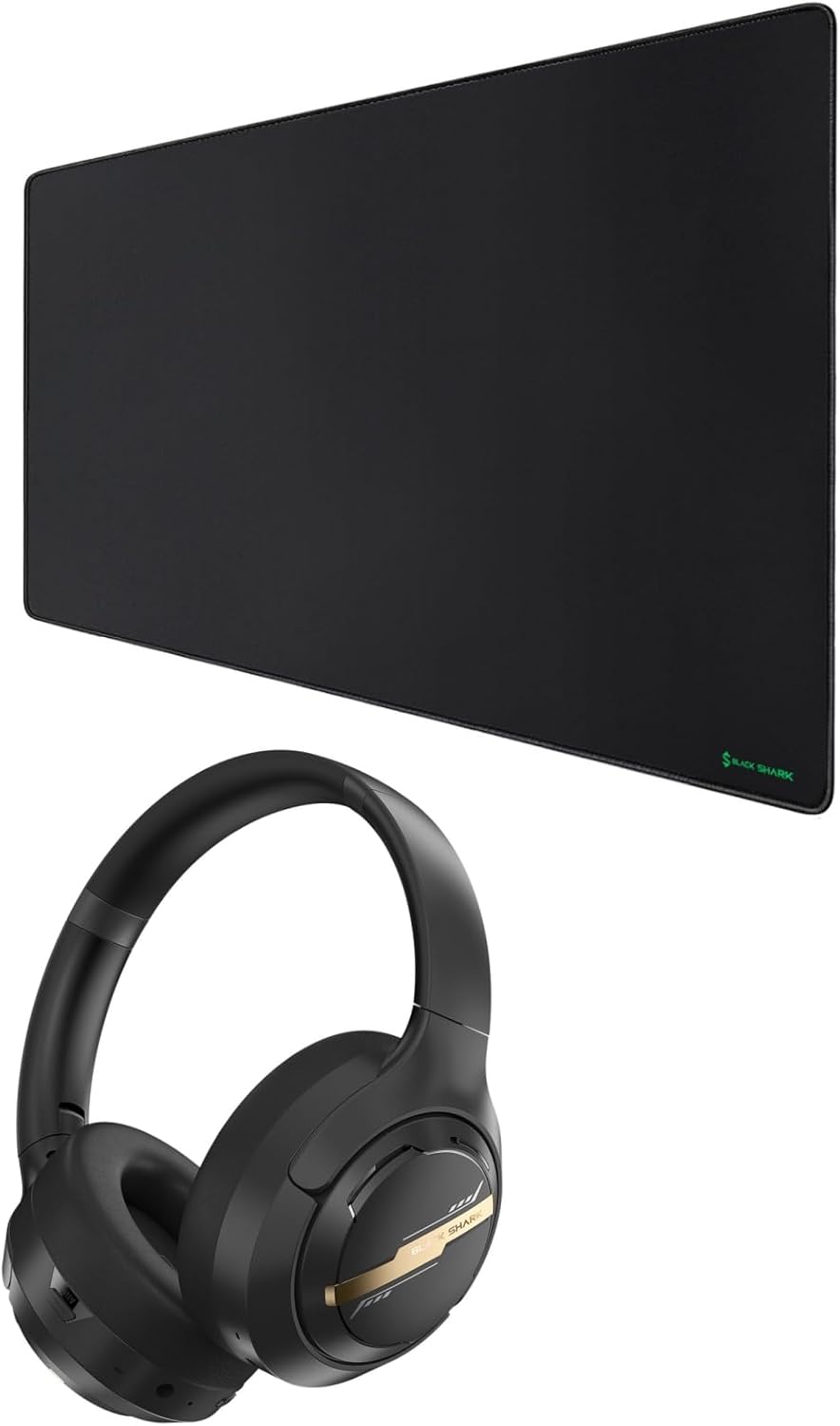Black Shark Gaming Mouse Pad Desk Mat 47.2” x 23.6 Bluetooth Active Noise Cancelling Headphones Wireless