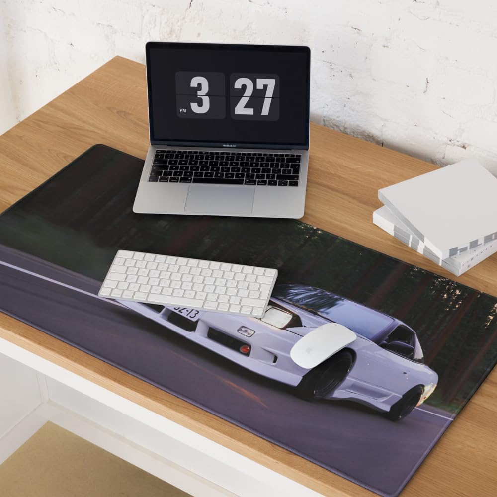 Car Enthusiast Mouse Pad XL 36×18 | S13 240SX Extended Mouse Pad | Extended Surface for Large Desks | Optimized for Precision Gaming Control | Large Work Mat for Office and Home Workstations - Image 2
