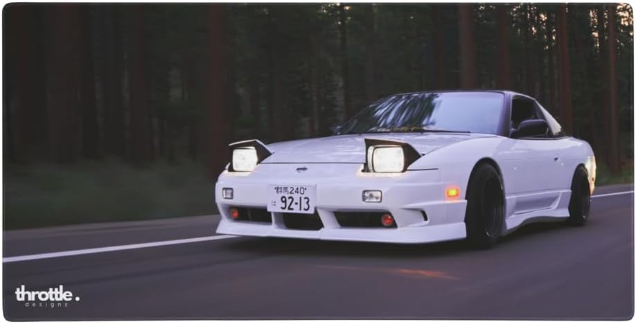 Car Enthusiast Mouse Pad XL 36×18 | S13 240SX Extended Mouse Pad | Extended Surface for Large Desks | Optimized for Precision Gaming Control | Large Work Mat for Office and Home Workstations