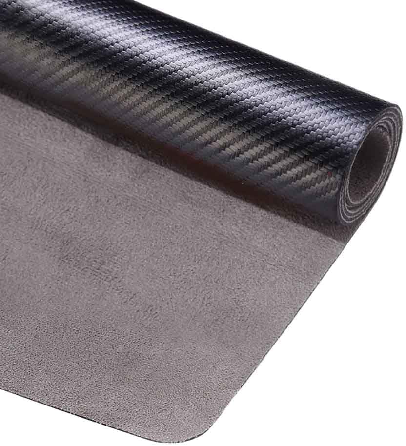 Carbon Fiber Textured Leather Desk Pad, Waterproof and Thickened Mouse Pad, Computer Keyboard Pad, Desktop Writing Desk Pad (Black,30 * 60cm)