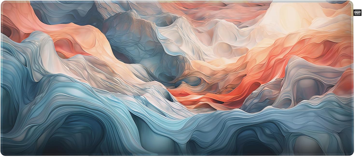 CHERRY XTRFY GP5, XL Gaming Mouse Mat (920 x 400 x 3 mm), Speed-Pad Soft for Precision, Stitched Edges, Non-Slip, Washable, Litus White - Image 11