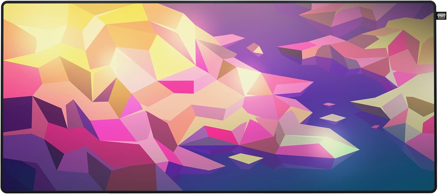 CHERRY XTRFY GP5, XL Gaming Mouse Pad (920 x 400 x 3 mm), High-Speed Cloth Surface for Precision, Stitched Edges, Non-Slip, Machine Washable, Litus Pink