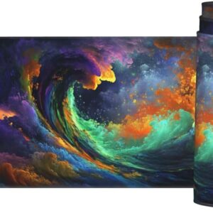 Colourful Mouse Pad Desk Pad,Mouse Pad Large Desk Mat with Stitched Edges,XXL Mousepad with Non-Slip Rubber Base,Computer Keyboard Pad Waterproof Gaming Mouse Pad Clouds Desk Pad 47.2x23.6 Inch gq125