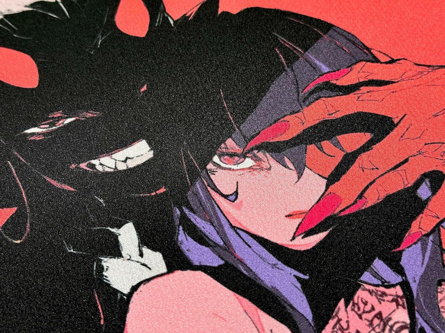 D-Glow x TERU REN Cloth Smooth Glide Gaming Mouse Pad with Strong Stopping Power, XL Size 490 x 420 x 4mm, Stitched Edges, Sweat-Resistant Poron Base Gaming Mousepad for Gaming and Office - Image 2