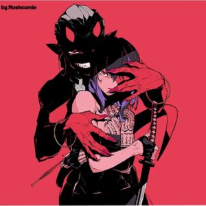 D-Glow x TERU REN Cloth Smooth Glide Gaming Mouse Pad with Strong Stopping Power, XL Size 490 x 420 x 4mm, Stitched Edges, Sweat-Resistant Poron Base Gaming Mousepad for Gaming and Office