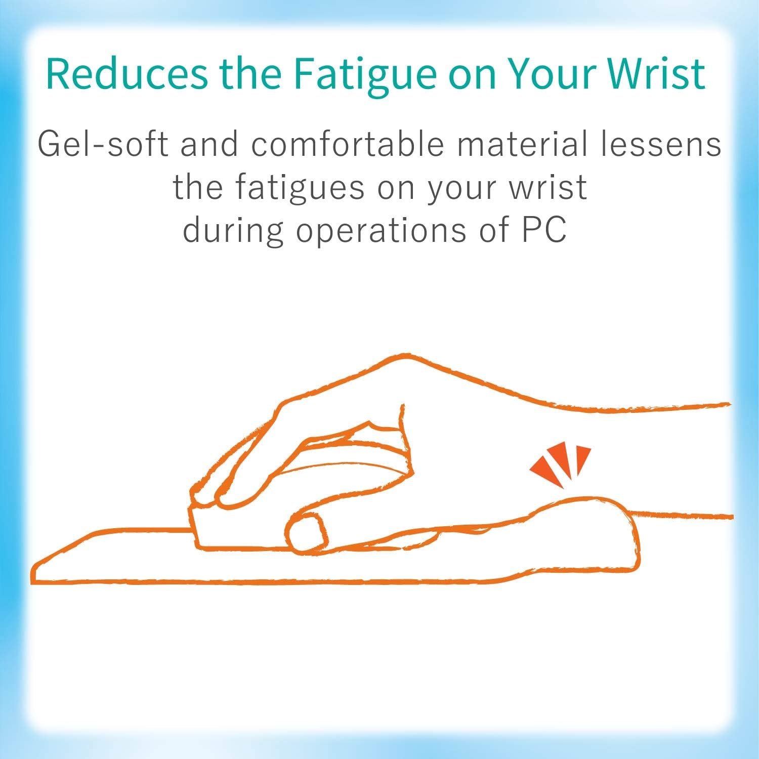 ELECOM Ergonomic Mouse Pad with Wrist Rest Gel Type for Laptop, Office & Home, Pain Relief Non-Slip Rubber Base MP-GELWH - Image 3