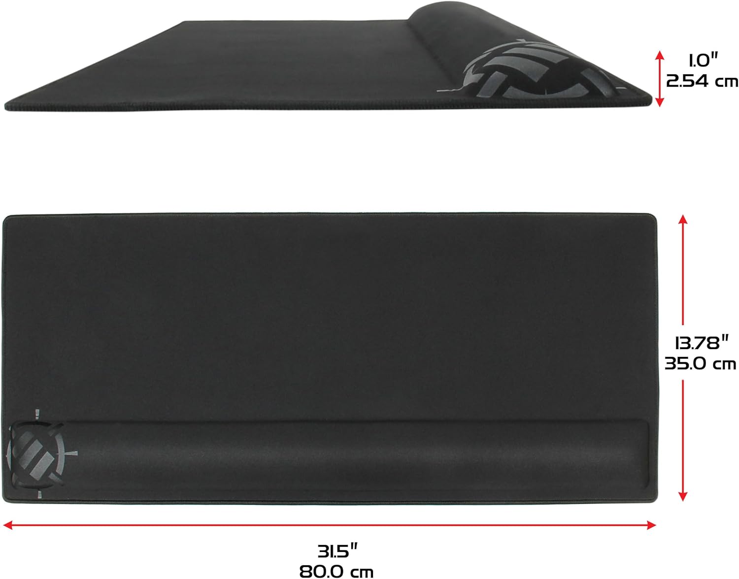ENHANCE XXL Large Mouse Pad for Desk with 2XL Ergonomic Memory Foam Wrist Rest Support (31.5 x 13.78 x 1 inches) - Desk Pad with Anti-Fray Stitching & Soft Cushion Mat Surface, Designed in The U.S. - Image 2