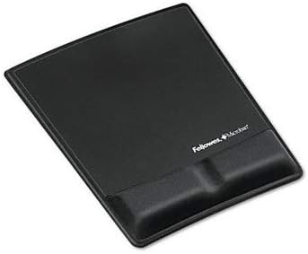 Fellowes Memory Foam Wrist Support With Attached Mouse Pad REST,WRIST/MSPD,MEMFM,BK 00078073048731 (Pack of6)