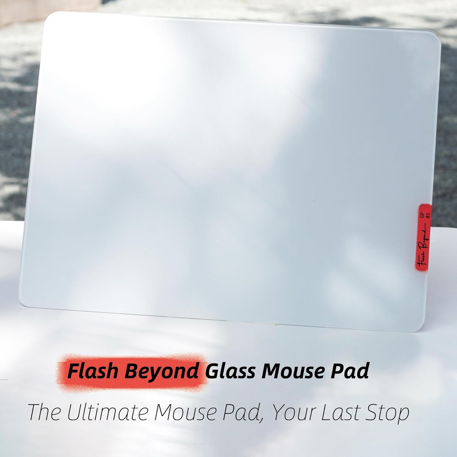 Flash Beyond Glass Gaming Mouse Pad | Ultra-Smooth Precision Surface with Non-Slip Base | Includes Cooling Wrist Sleeve & Extra Skated | Black, 15.7\u201D × 11.8\u201D - Image 2