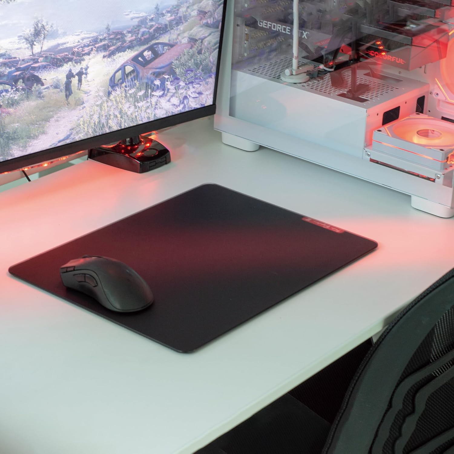 Flash Beyond Glass Gaming Mouse Pad | Ultra-Smooth Precision Surface with Non-Slip Base | Includes Cooling Wrist Sleeve & Extra Skated | Black, 15.7\u201D × 11.8\u201D - Image 8