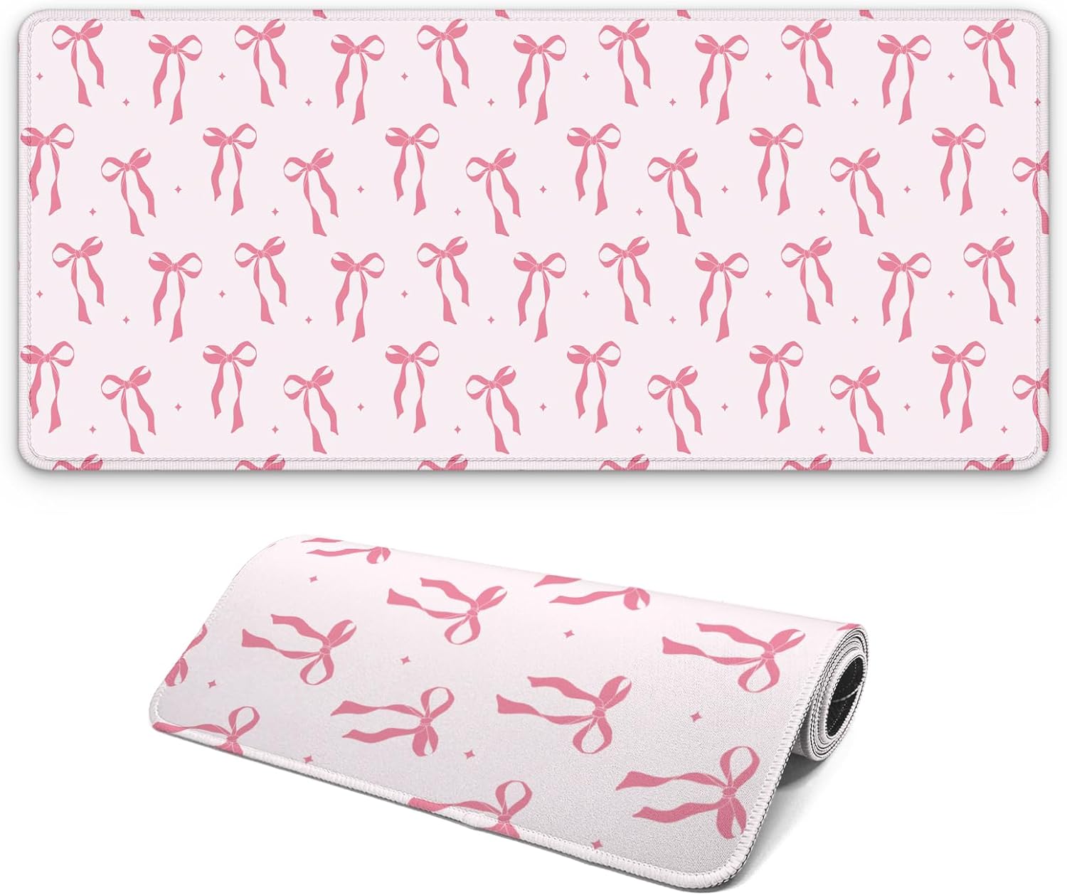 FTSYAD Large Computer Mouse Pad with Non-Slip Base for Desktop, Cute Gaming Mouse Mat with Stitched Edges, Long Extended Anime Mousepad for Laptop, 31.5 x 11.8 inches (Pink Cherry Blossoms) - Image 10