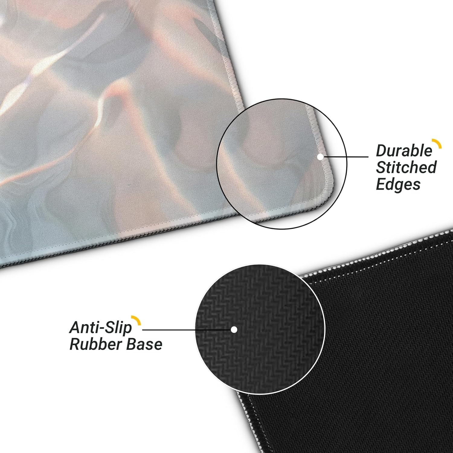 FTSYAD Large Computer Mouse Pad with Non-Slip Base for Desktop, Cute Gaming Mouse Mat with Stitched Edges, Long Extended Anime Mousepad for Laptop, 31.5 x 11.8 inches (Pink Cherry Blossoms) - Image 5