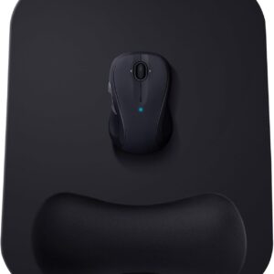 Gimars Mouse Pad with Wrist Rest, Large Smooth Superfine Fibre Memory Foam Ergonomic Mouse Pad, Comfortable Mousepad with Nonslip Base for Pain Relief, Laptop, Computer, Gaming, Office, 11 x 8.26''