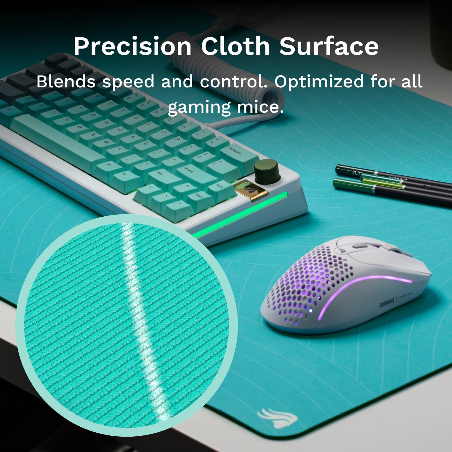 Glorious Gaming Mouse Pad GMP 2 - Rain Forest - XXL - Spill-Proof Mouse Pad, Optimised for Gaming Sensors, Balanced Surface for Speed & Control, Anti-fray Edges - 915mm x 460mm x 3mm - 2XL Desk Mat - Image 3