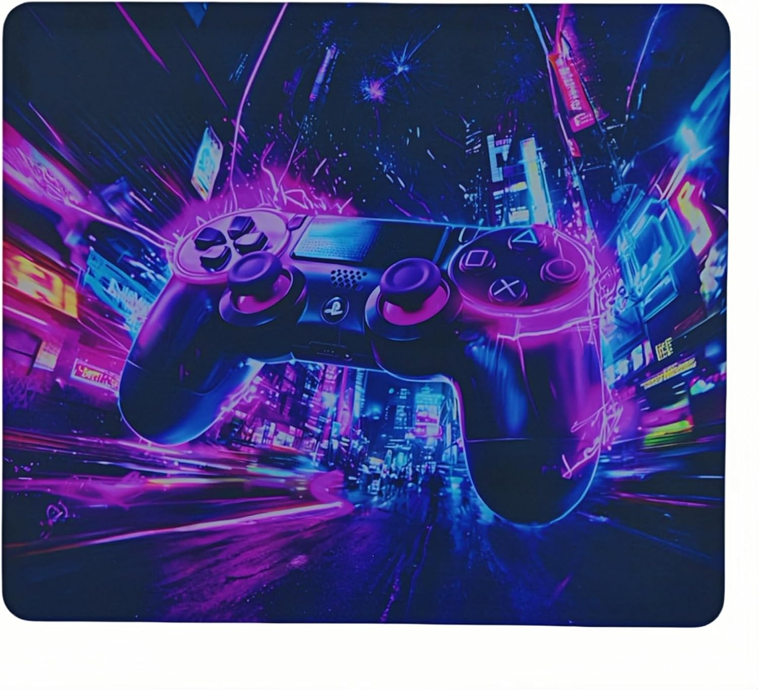 HOUHANG Anime Pattern Electronic Sports Mouse Pad Tempered Glass Surface, (14in*12in) Smooth, Non Slip PU Rubber Back, Stable, is a Wave Mouse pad。 (25883) - Image 10