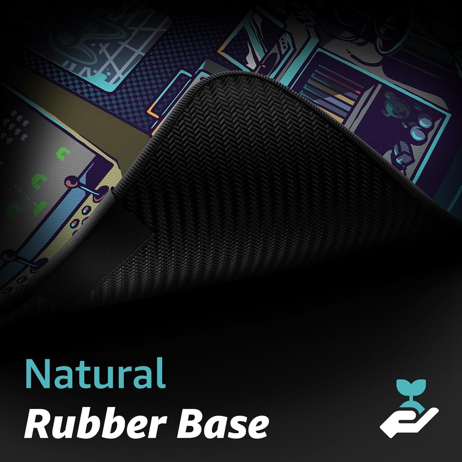 Hystar® Extended Gaming Mouse Pad | XXXL 45" x 20" | 5mm Thick, Waterproof Surface, Smooth Polyester Fabric, and Natural Rubber Base | Nostalgia - Image 5