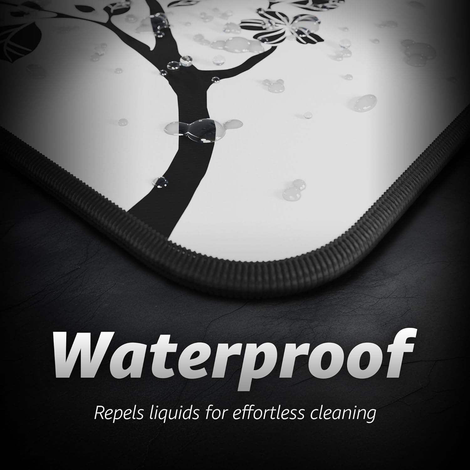 Hystar® Extended Gaming Mouse Pad | XXXL 45" x 20" | 5mm Thick, Waterproof Surface, Smooth Polyester Fabric, and Natural Rubber Base | Yin Yang - Image 4