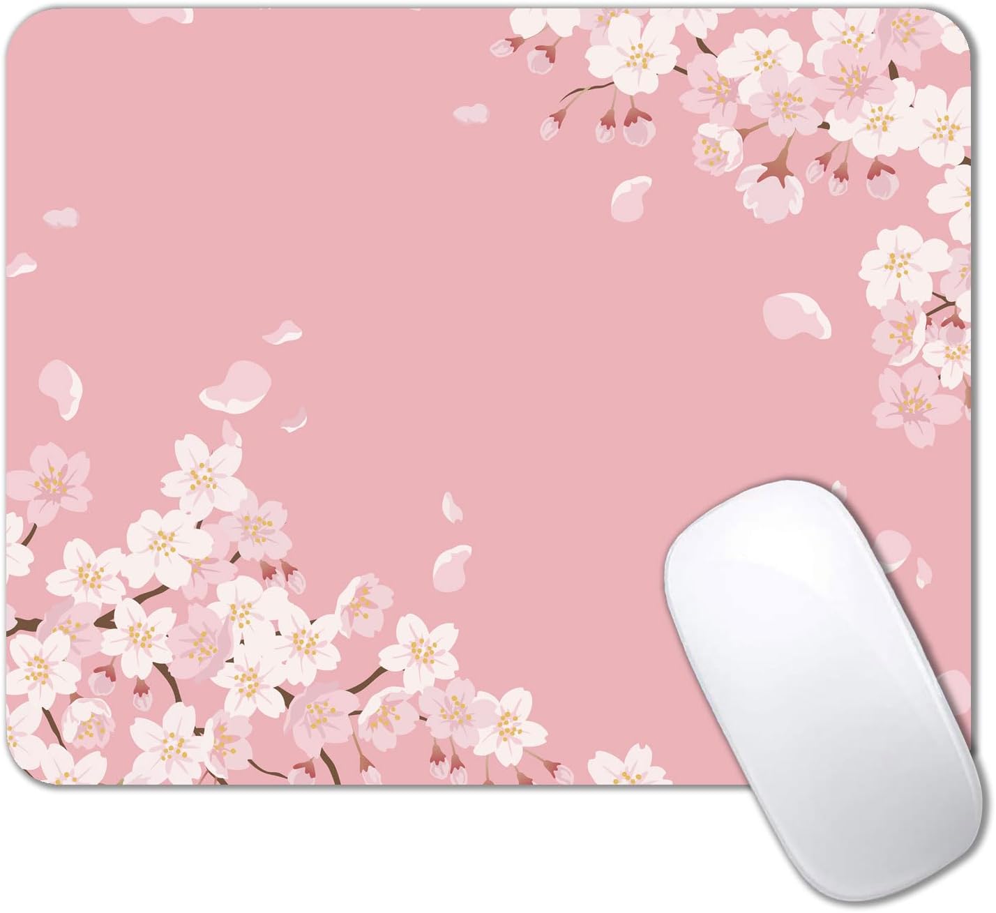 IMAYONDIA Cute Pink Flowers Mouse Pad, Cherry Blossom Mouse Pad, Serene Blossoms on Black Elegant Floral Mousepad, Japanese Minimalistic Mice pad for Computer Office Girl, 9.5 x 7.9 Inch - Image 23