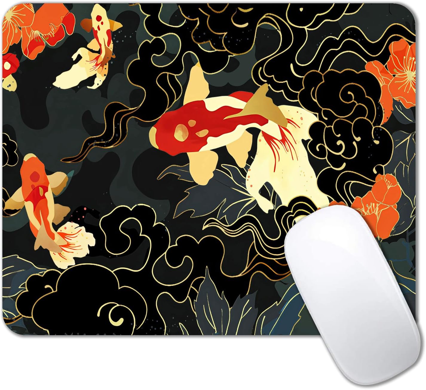 IMAYONDIA Japanese Great Wave Mouse Pad, Black Anime Gaming Mouse Pad, Kanagawa Mousepad, Non-Slip Rubber Base Computer Mice Pad for School Home Office, 9.5 x 7.9 Inch - Image 15