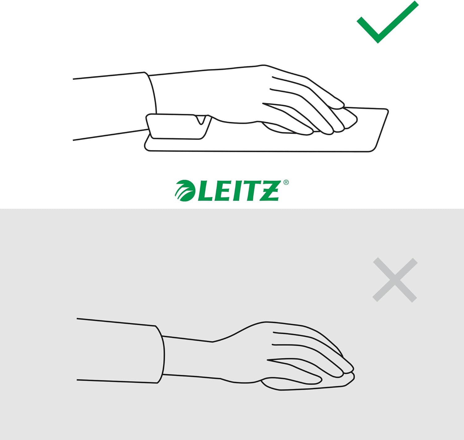 Leitz Ergo 65170089 Mouse Mat with Adjustable Wrist Rest, Two Height Settings, Improves Posture & Blood Circulation, Computer Mouse Pad, Ergo Series, Velvet Grey\/White - Image 7