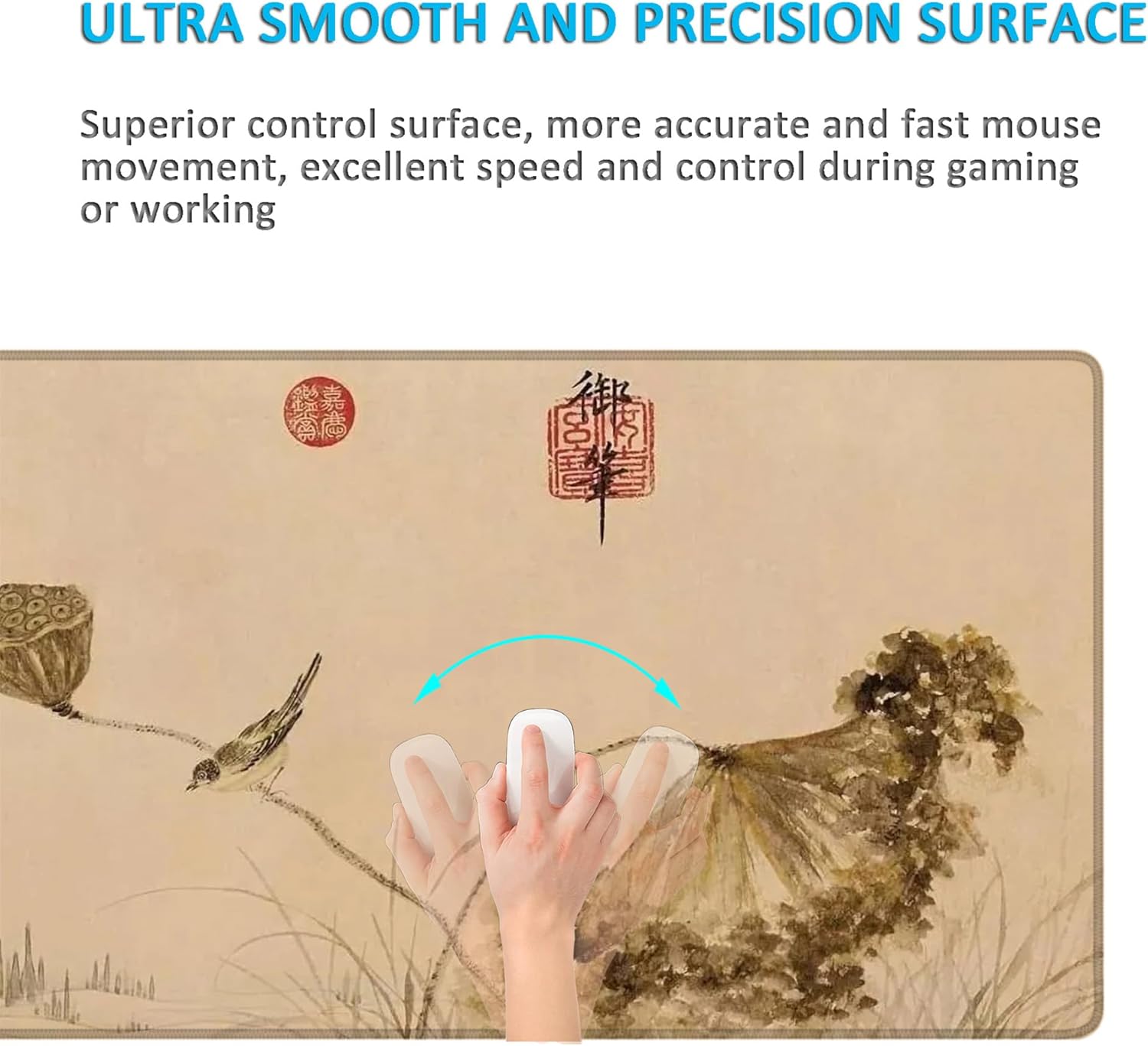 LL-COEUR Extended Non-Slip Mousepad Large Gaming Mouse Mat Long Table Desk Pad 1000 x 500 x 3 mm (Multi) - Image 5