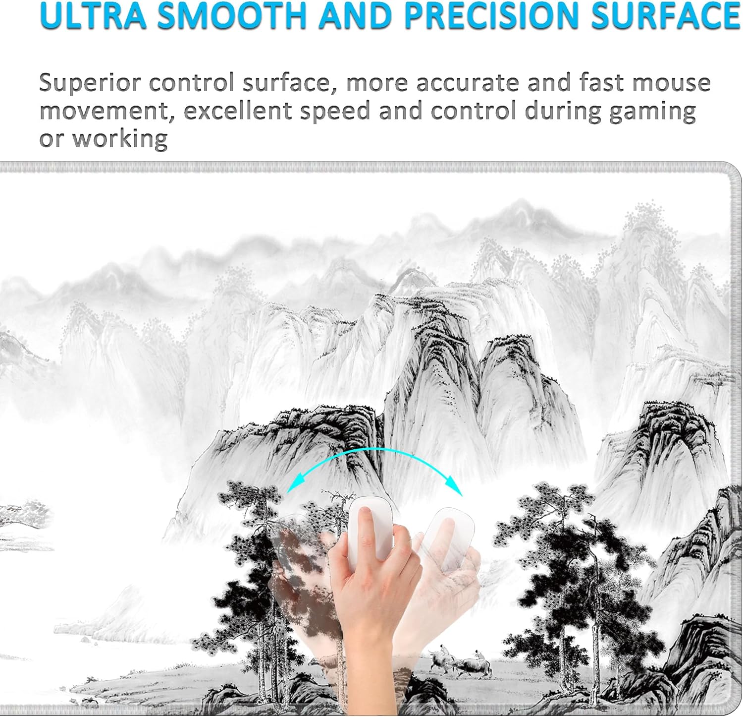 LL-COEUR Extended Non-Slip Mousepad Large Gaming Mouse Mat Long Table Desk Pad 1200 x 600 x 3 mm (Landscape) - Image 7