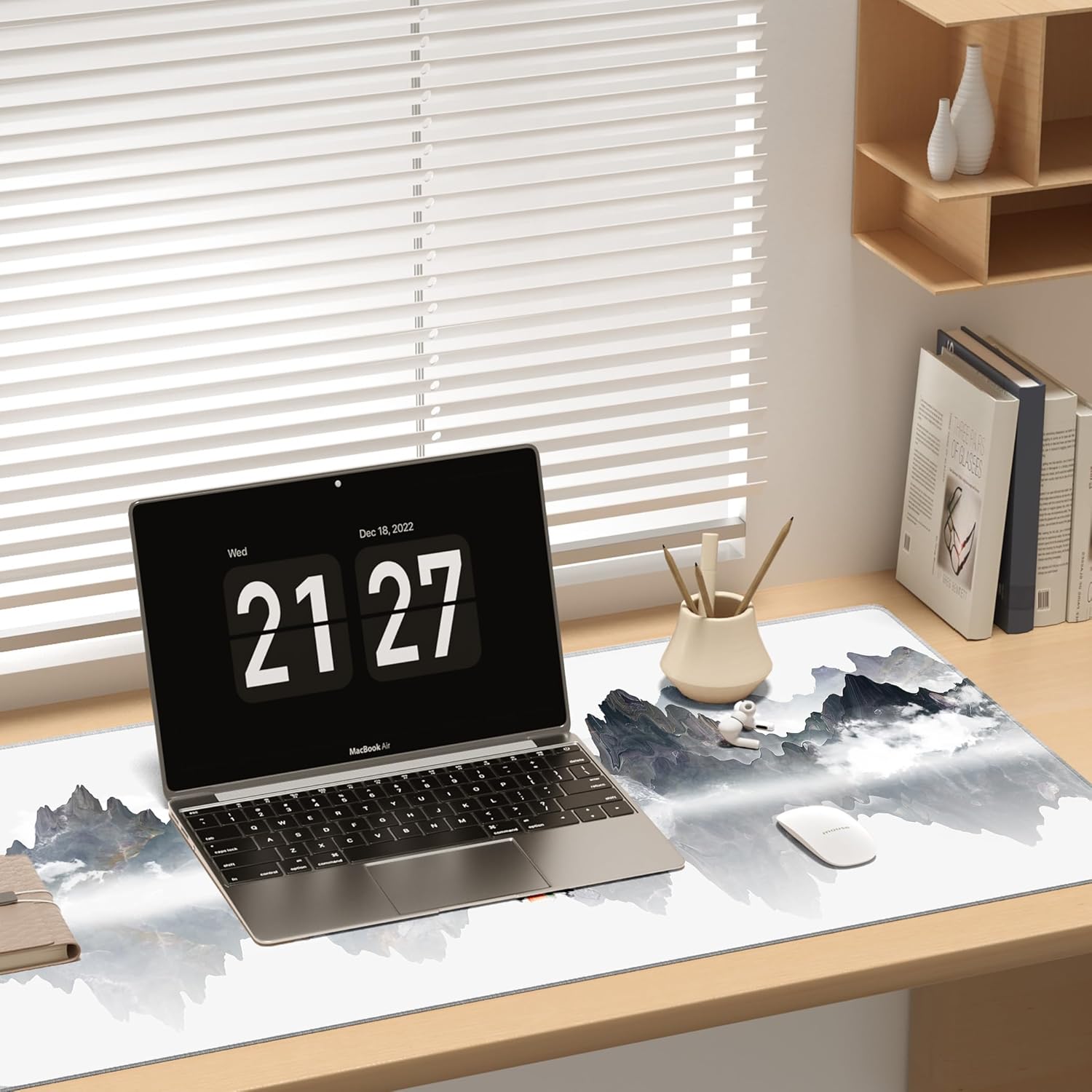 LL-COEUR Landscape Extended Mousepad 47.2x19.6x0.12inch Waterproof Keyboard Mouse Mat with Anti-Slip Rubber Base Long Desk Pad for Gamer Office Home - Image 4