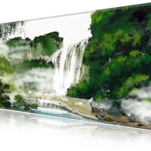 LL-COEUR Landscape Extended Mousepad 55.1"x23.6"x0.12" Waterproof Keyboard Mouse Mat with Anti-Slip Rubber Base Long Desk Pad for Gamer Office Home L