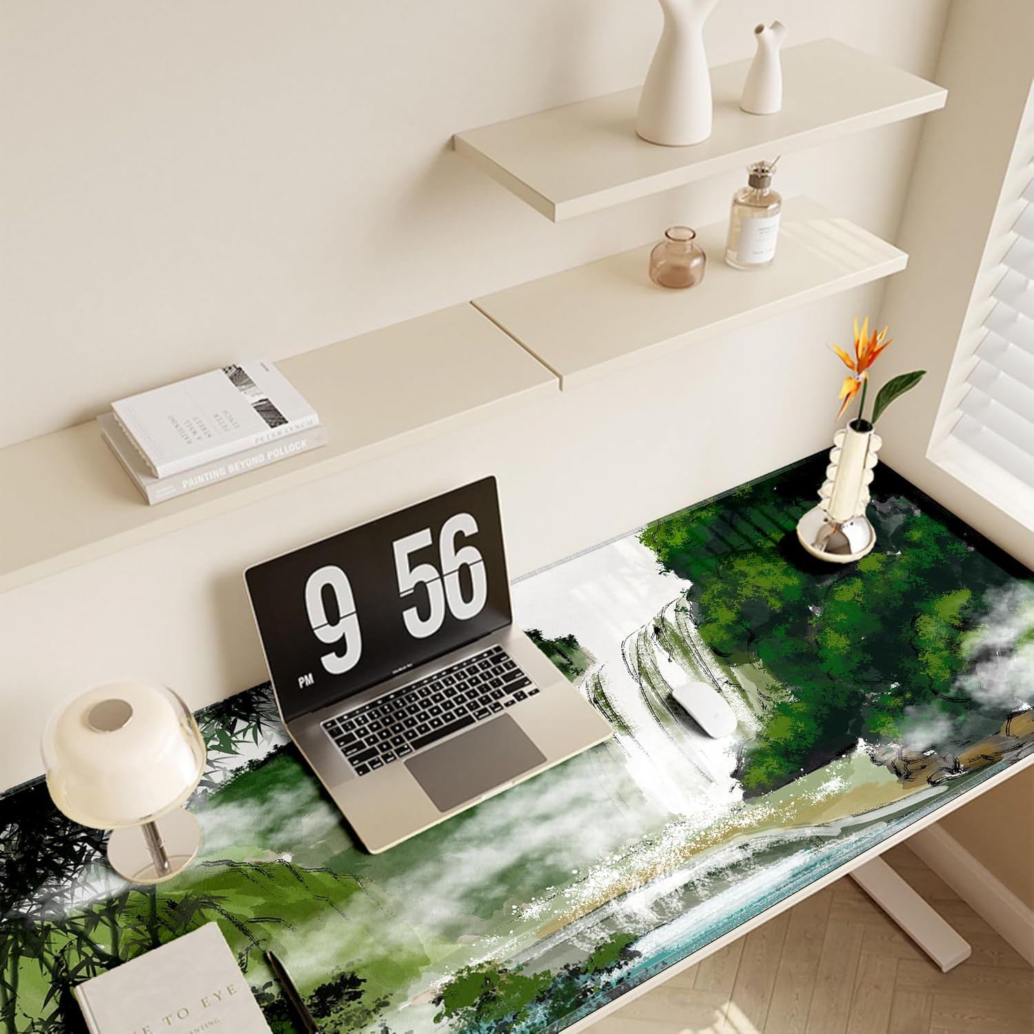 LL-COEUR Landscape Extended Mousepad 55.1"x23.6"x0.12" Waterproof Keyboard Mouse Mat with Anti-Slip Rubber Base Long Desk Pad for Gamer Office Home L - Image 4