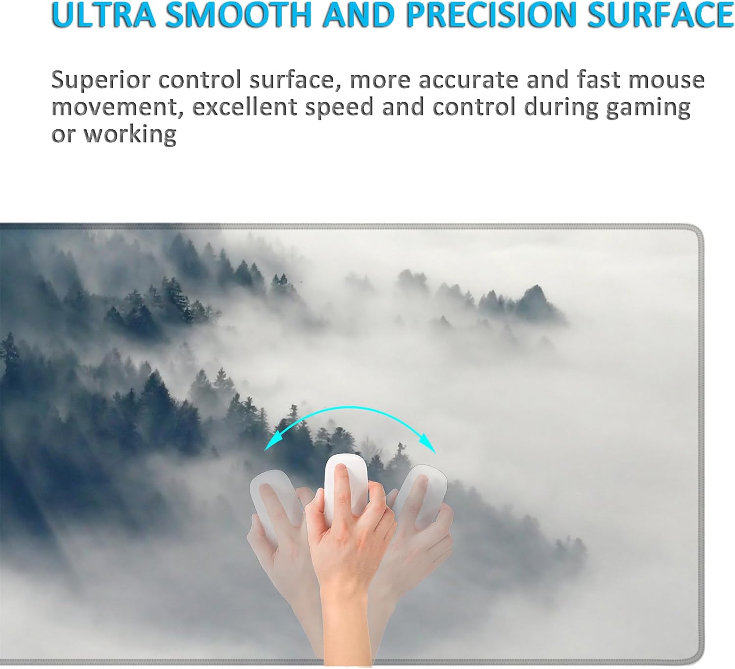 LL-COEUR XXL Gaming Mouse Pad Computer Keyboard Mat Office Desk Mat 120 x 60 cm (Colour 3, 1200 x 600 x 3 mm) - Image 5