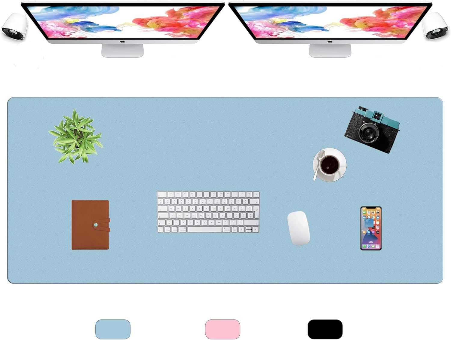 LL-COEUR XXL Leather Mouse Pad Gaming Keyboard Mat Waterproof Table Mat (Black, 1400 x 600 x 2 mm) - Image 35