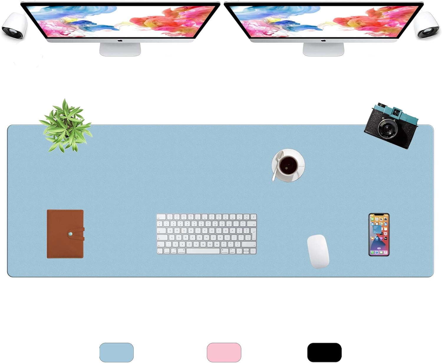 LL-COEUR XXL Leather Mouse Pad Gaming Keyboard Mat Waterproof Table Mat (Black, 1400 x 600 x 2 mm) - Image 50