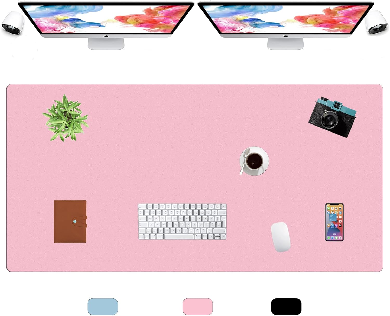 LL-COEUR XXL Leather Mouse Pad Gaming Keyboard Mat Waterproof Table Mat (Black, 1400 x 600 x 2 mm) - Image 27