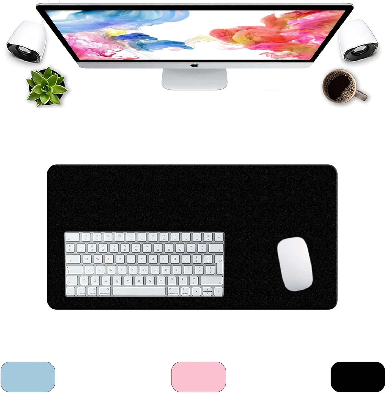 LL-COEUR XXL Leather Mouse Pad Gaming Keyboard Mat Waterproof Table Mat (Black, 1400 x 600 x 2 mm) - Image 20