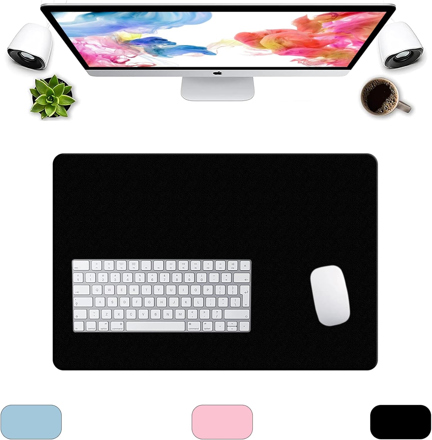 LL-COEUR XXL Leather Mouse Pad Gaming Keyboard Mat Waterproof Table Mat (Black, 1400 x 600 x 2 mm) - Image 15