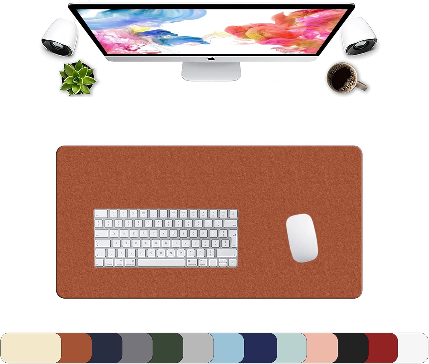 LL-COEUR XXL Leather Mouse Pad Gaming Keyboard Mat Waterproof Table Mat (Red Wine, 1000 x 500 x 2 mm) - Image 51